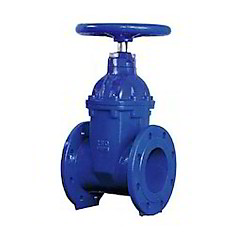 Задвижка с обрезин.клином 30ч39р Ду150 Ру16 синяя