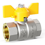  Кран латунный LD Gas Ду15 В-В бабочка   