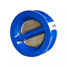 Клапан обратный двустворчатый Ду150 ру16 синий