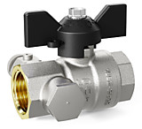 Кран трёхходовой с дренажем LD ду15 ру40 вн/вн (G-G трубная резьба)